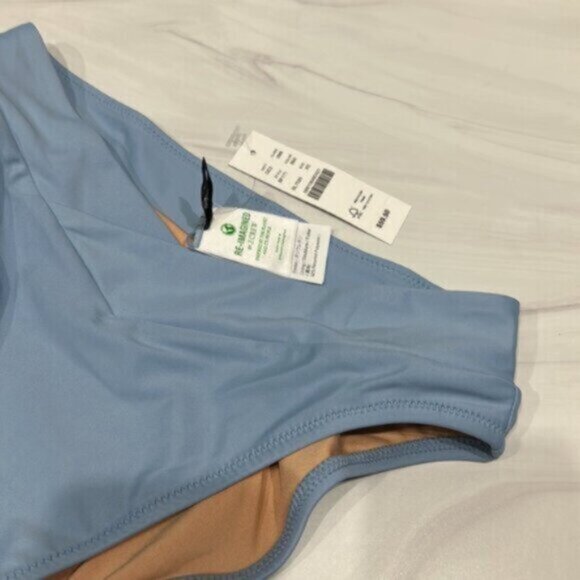 NWT J.Crew Women's Blue Cross Front Cheeky Bikini Bottom Size XS - Picture 3 of 6